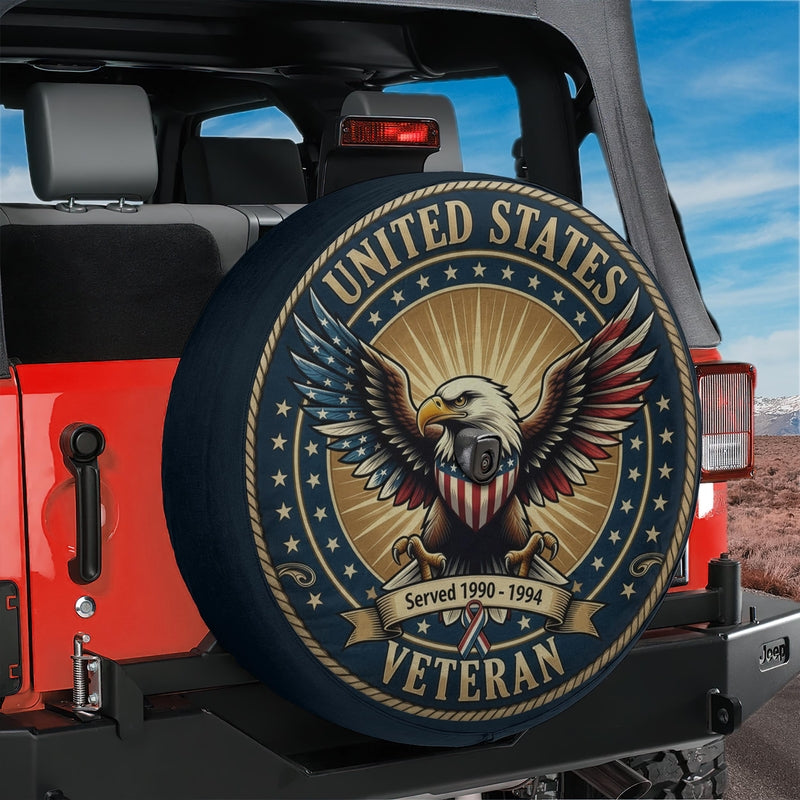 US Military Veteran Personalized Spare Tire Cover