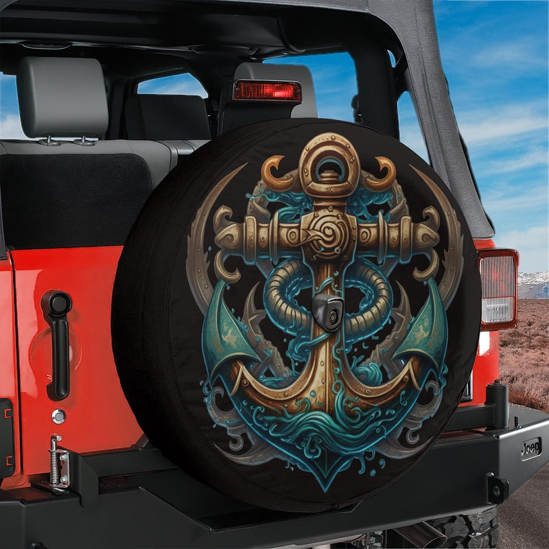 Nautical Sailor Deep Sea Anchor Spare Tire Cover