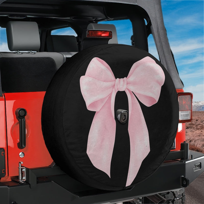Pink Coquette Bow Spare Tire Cover