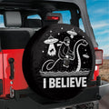 I Believe Bigfoot Riding Nessie UFO Spare Tire Cover