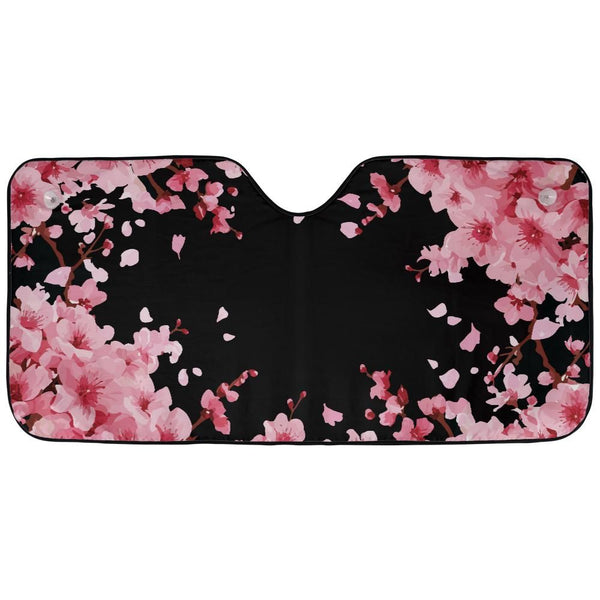さくらページ Japanese Cherry Blossom Windshield Sunshade | Jeep Decal Store
