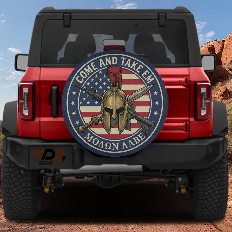 Come And Take Em Molon Labe Spare Tire Cover