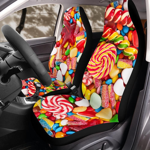 Candy Rush Front Car Seat Covers for Front Bucket Seats – Universal Fit