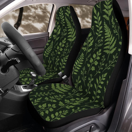 Botanical Fern Foliage Front Car Seat Covers for Front Bucket Seats – Universal Fit