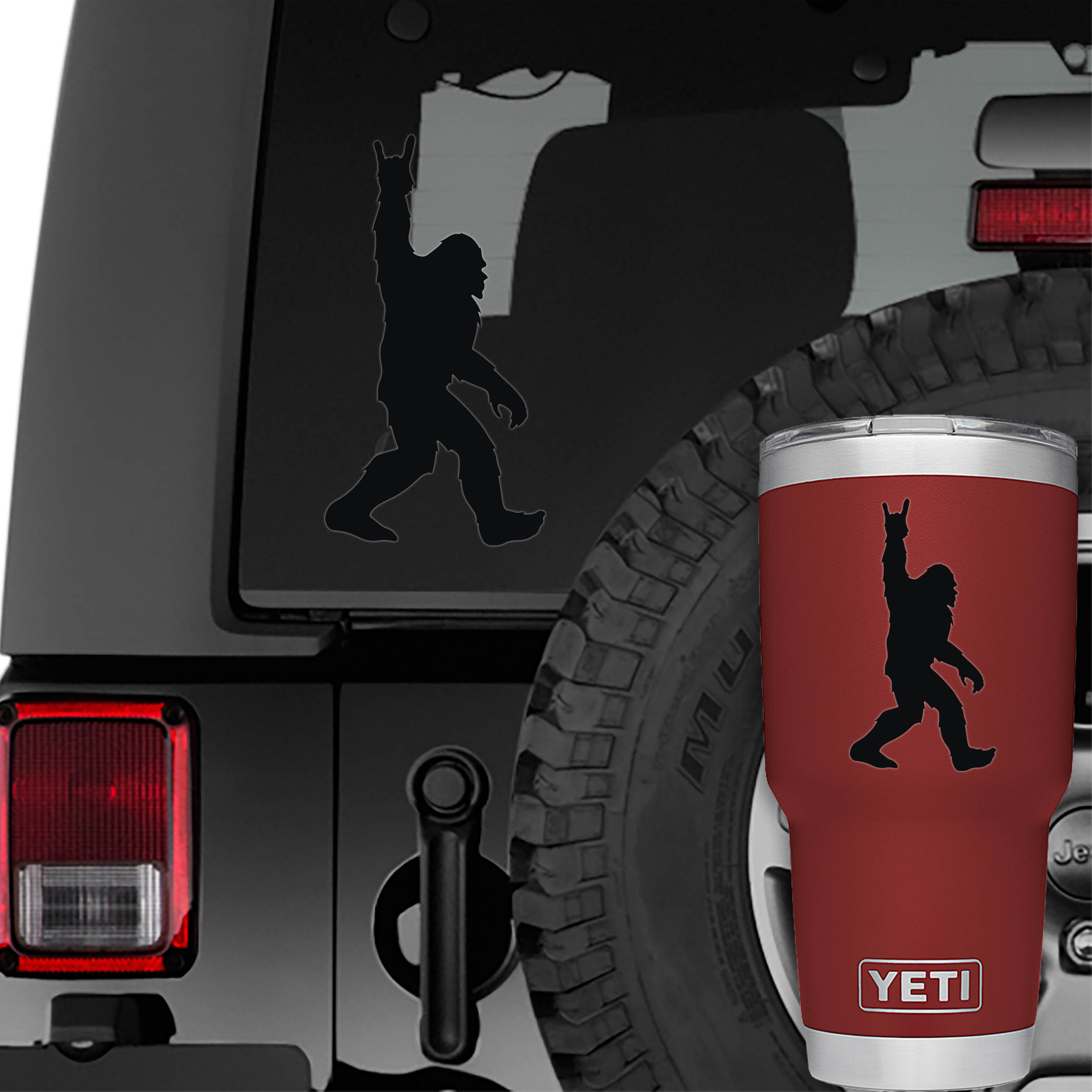 Rock On Sasquatch Vinyl Decal