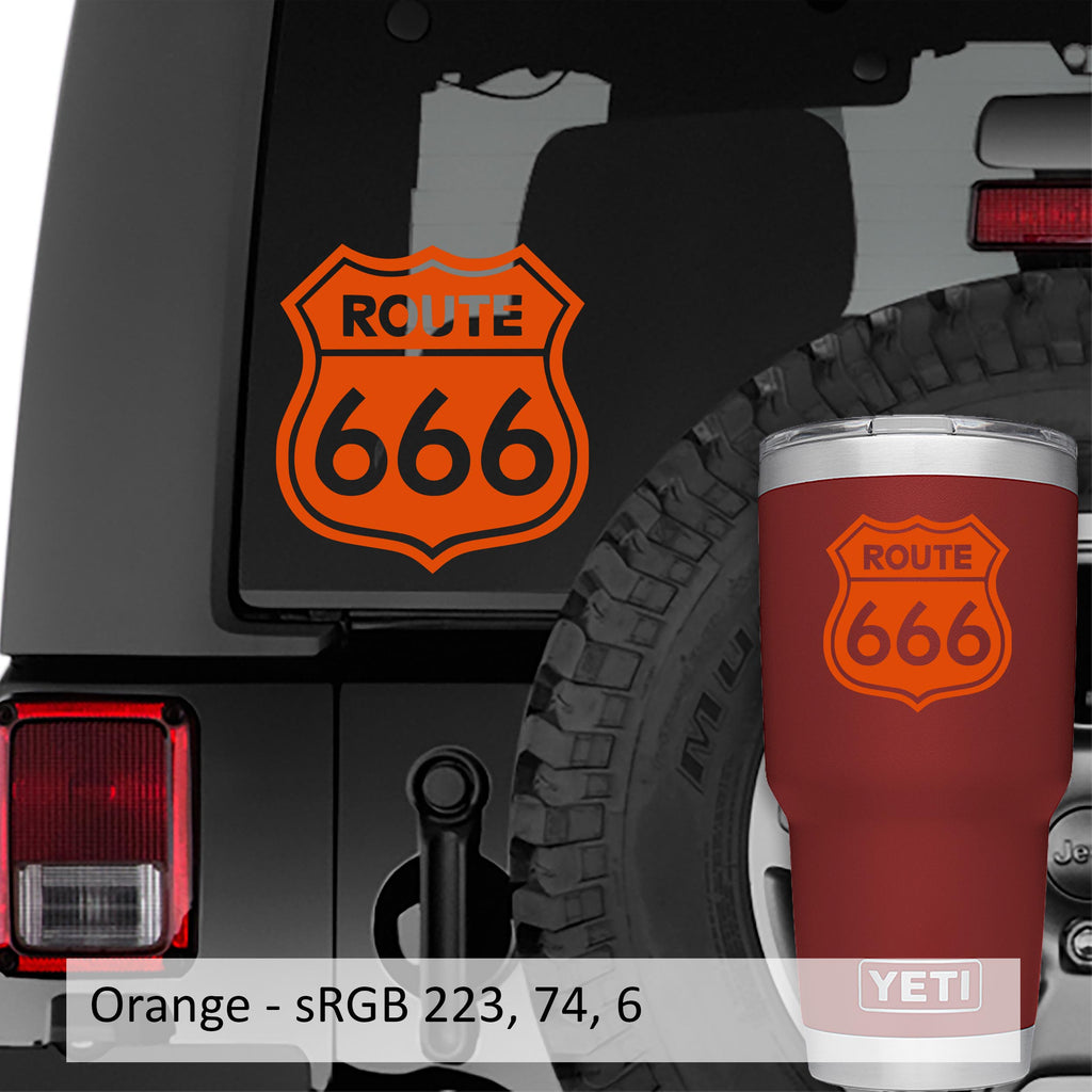 Route 666 Highway to Hell Vinyl Decal Sticker