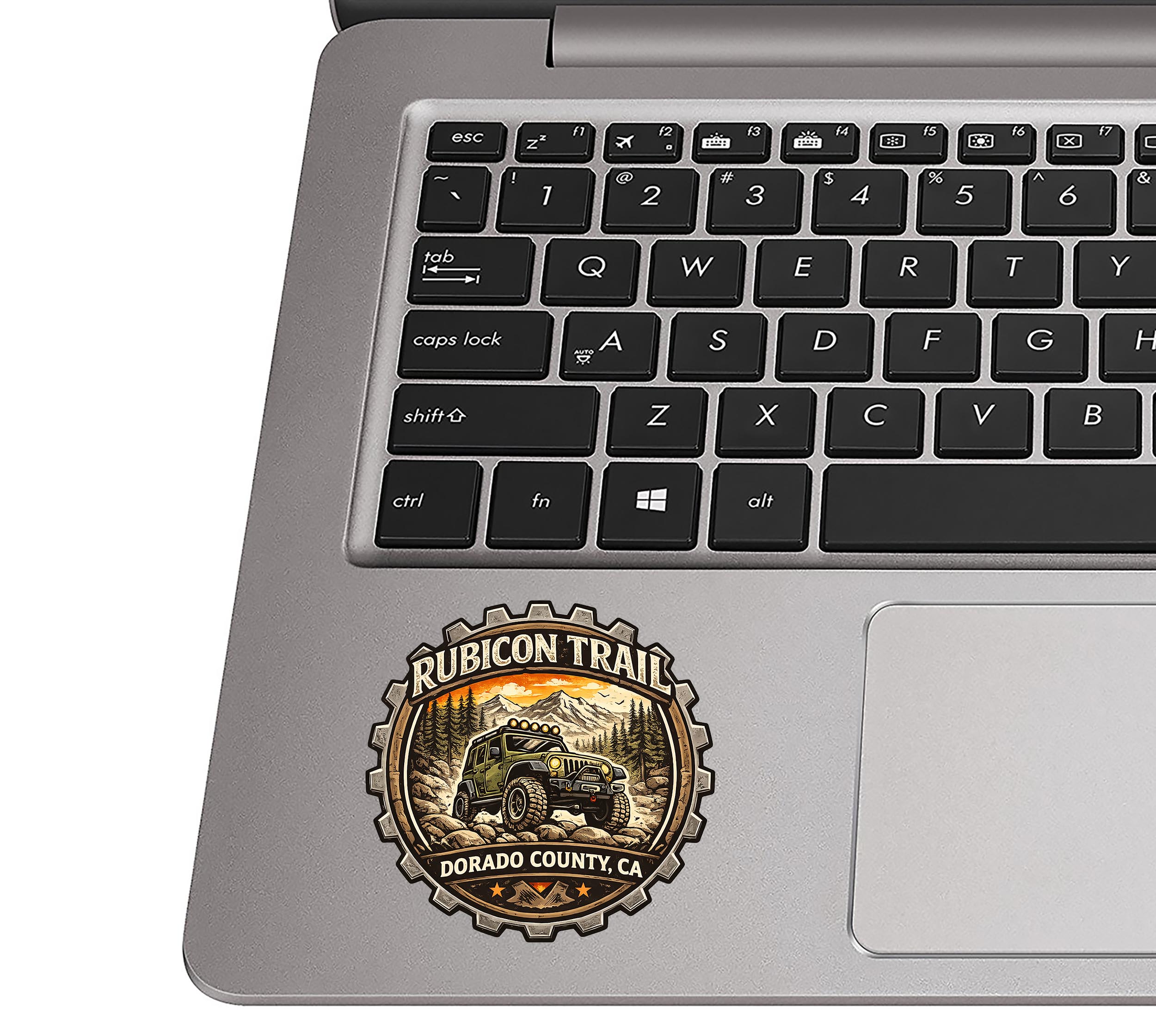 Rubicon Trail El Dorado County Gear Badge Vinyl Sticker
