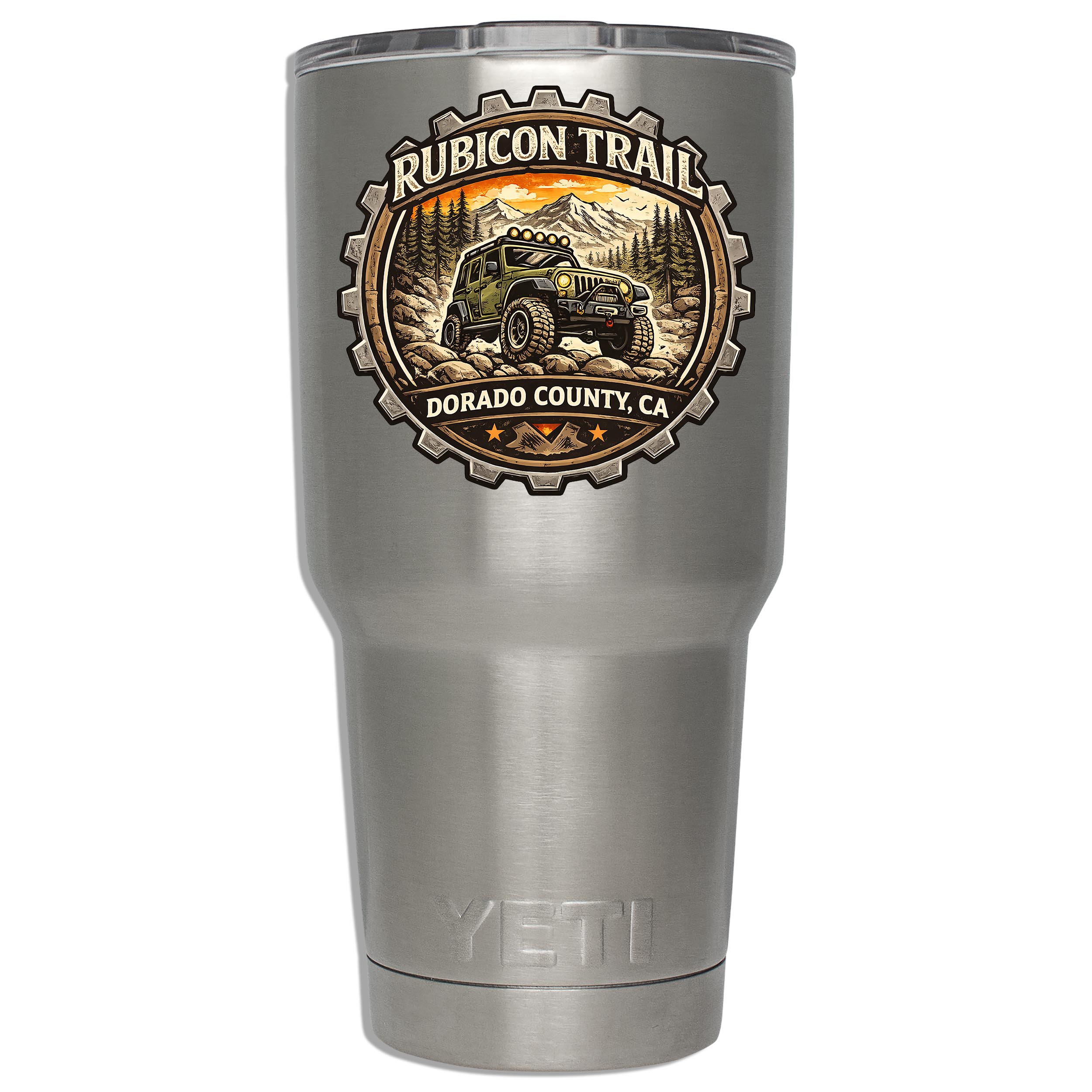 Rubicon Trail El Dorado County Gear Badge Vinyl Sticker