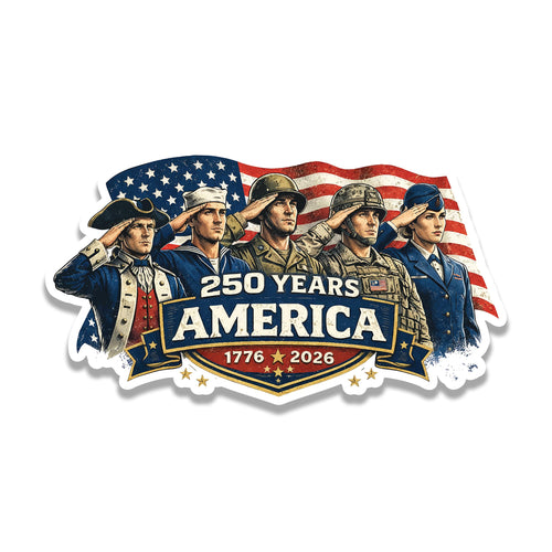 Americas 250th Anniversary Liberty Salute Vinyl Sticker