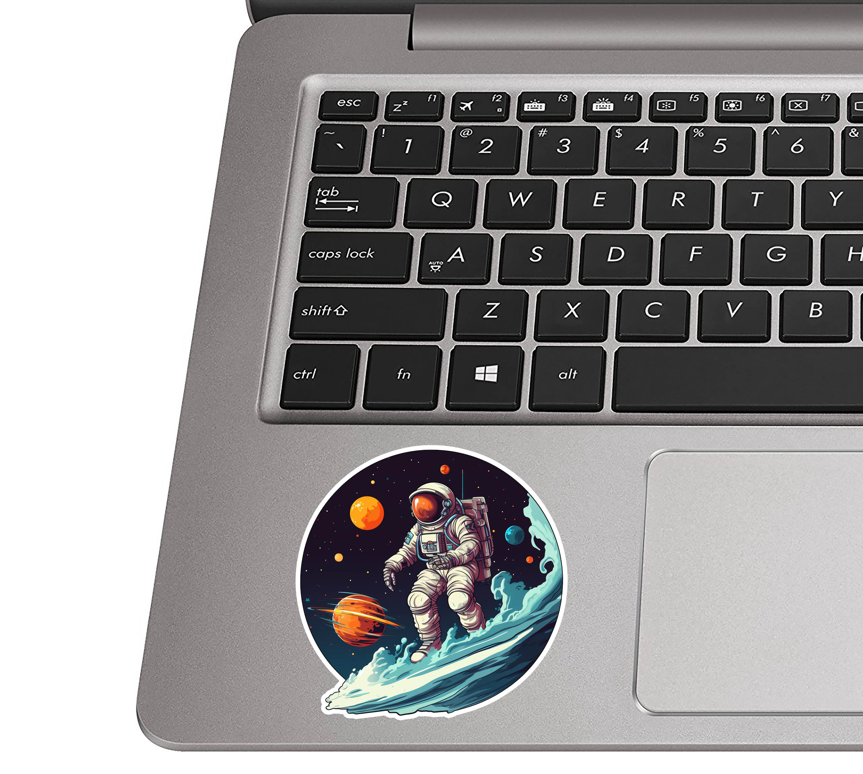 Sci-Fi Space Man Astronaut Surfing Cosmic Wave Vinyl Sticker