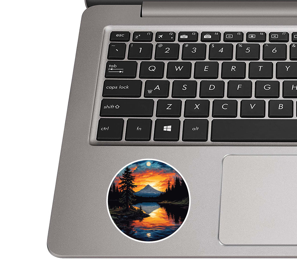 Serene Wilderness Dusk Scene Vinyl Sticker