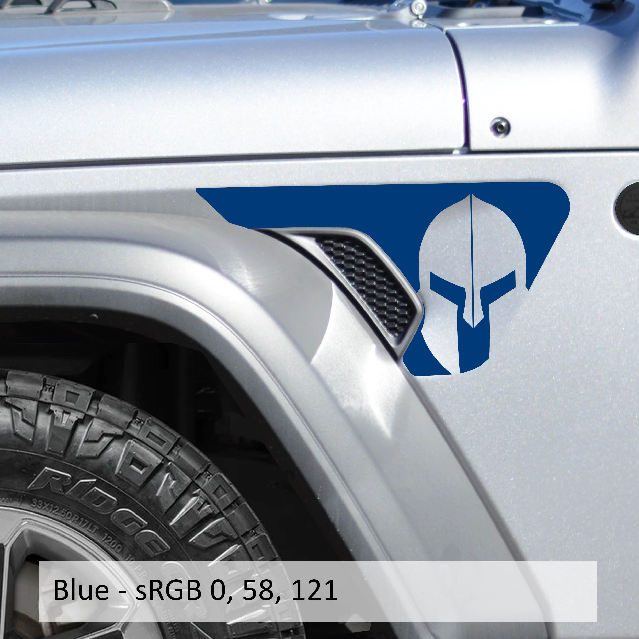 Spartan Helmet Fender Vent Vinyl Transfer Decal | JDS