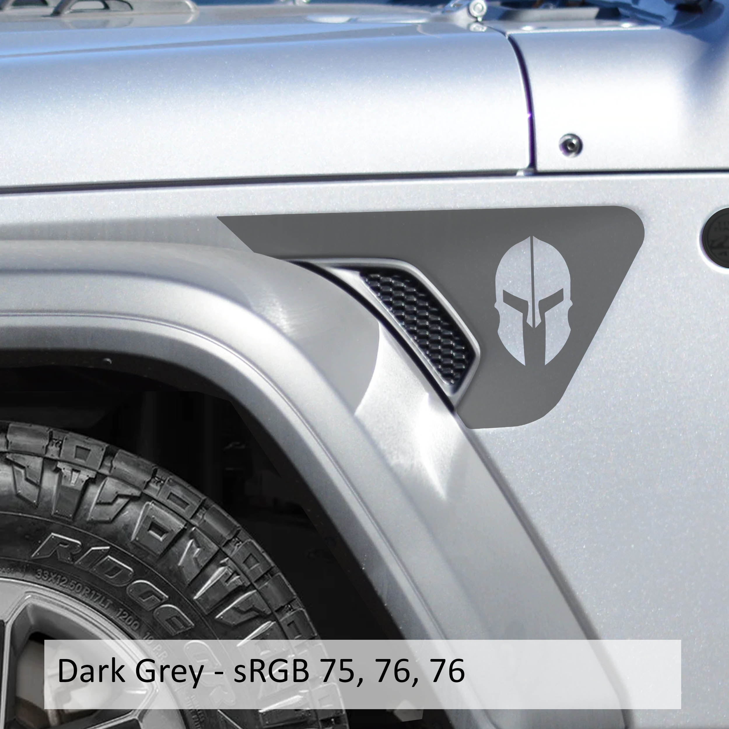 Spartan Helmet v2 Fender Vent Decal | Jeep Decal Store