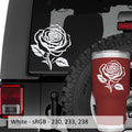 Stemmed Bloomed Rose Vinyl Decal