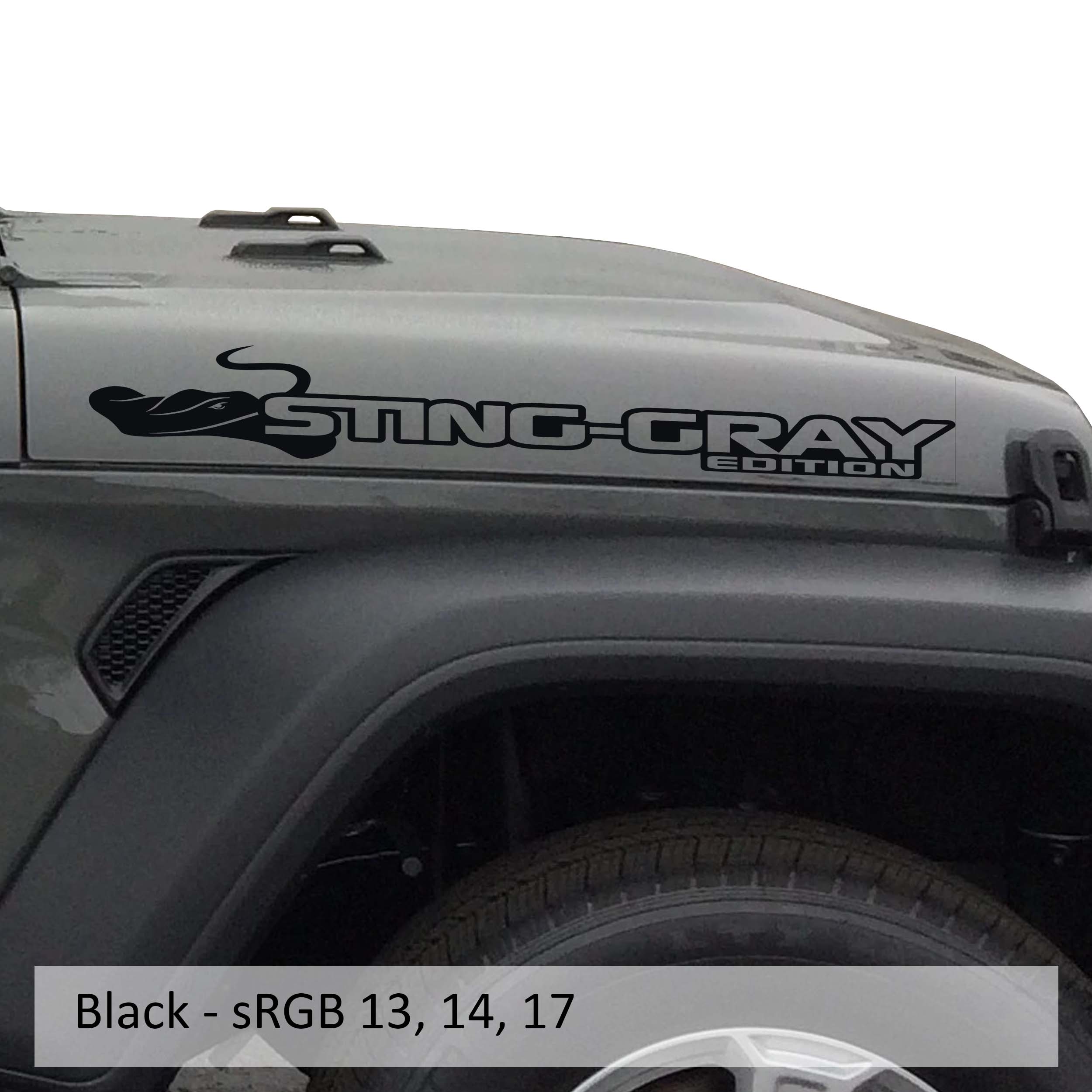gadid anoniem LIDO GRAY ステッカー付き Sting-Gray Edition Hood Decals | Pair | Jeep Decal Store
