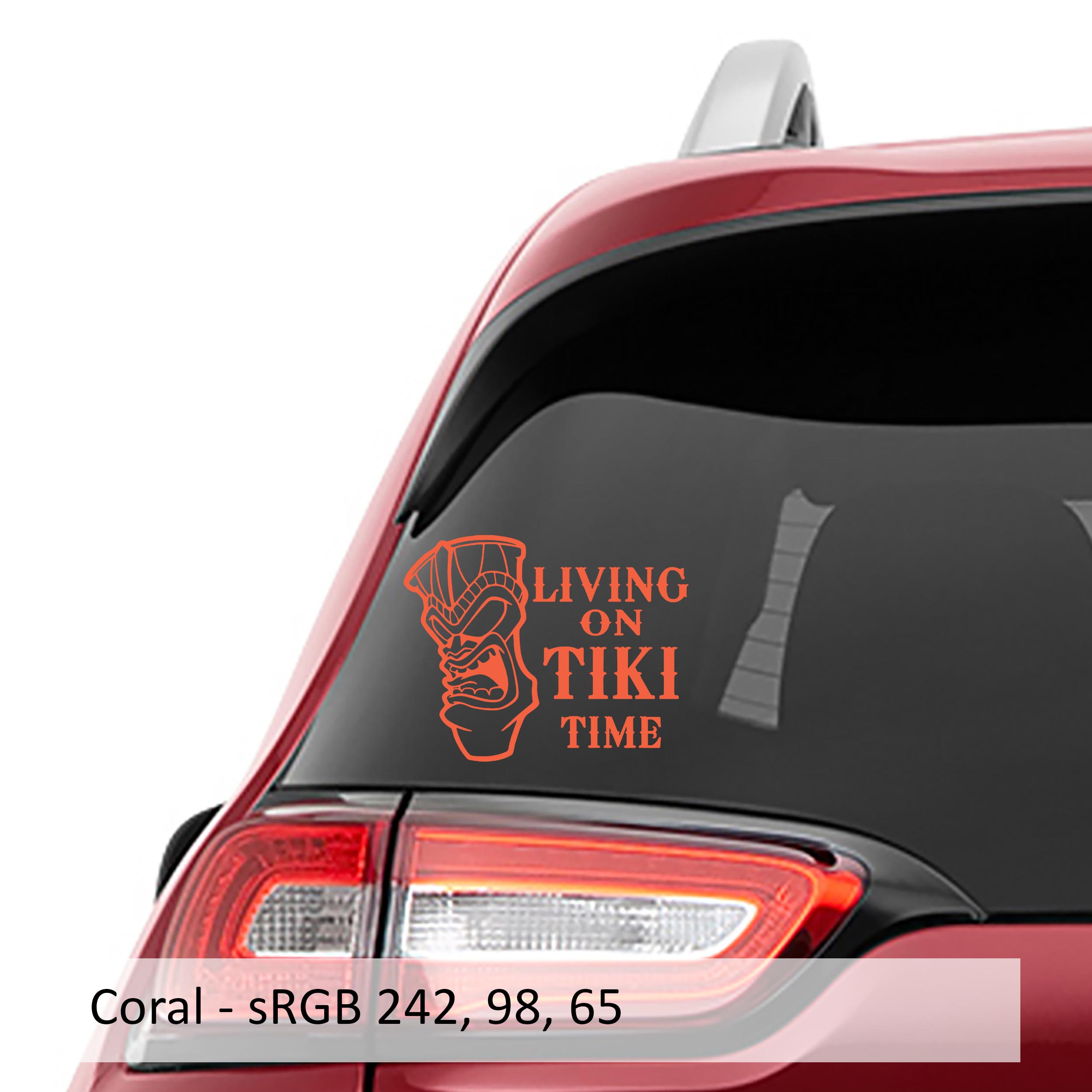 Aloha Tiki Mask Vinyl Decal Sticker