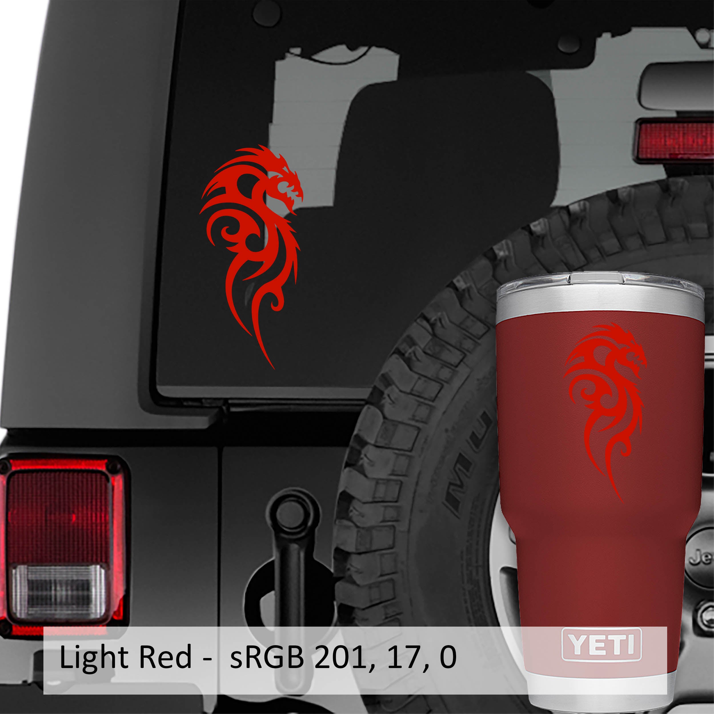 Tribal Dragon Vinyl Decal