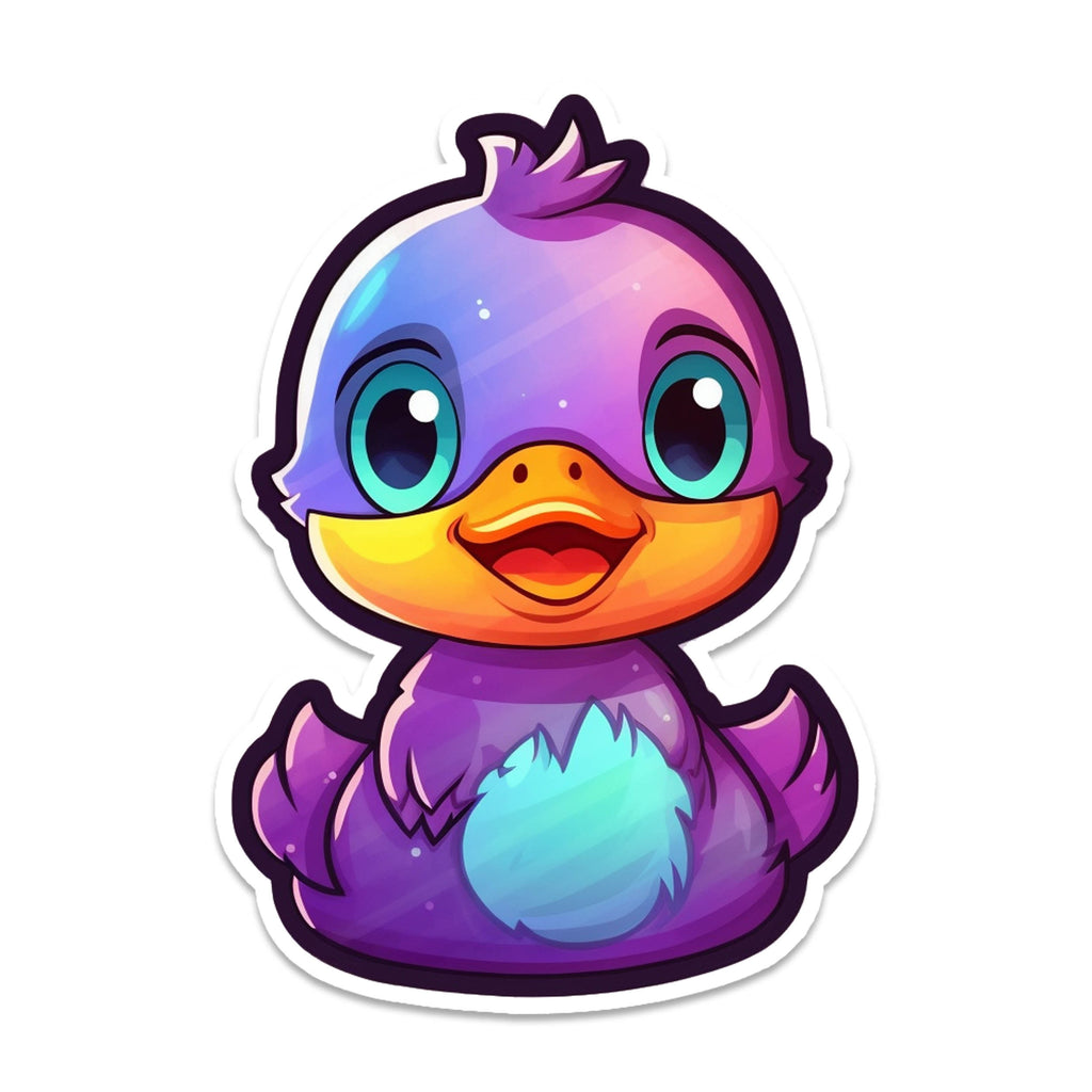 Vibrant Kawaii Rubber Duck Vinyl Sticker