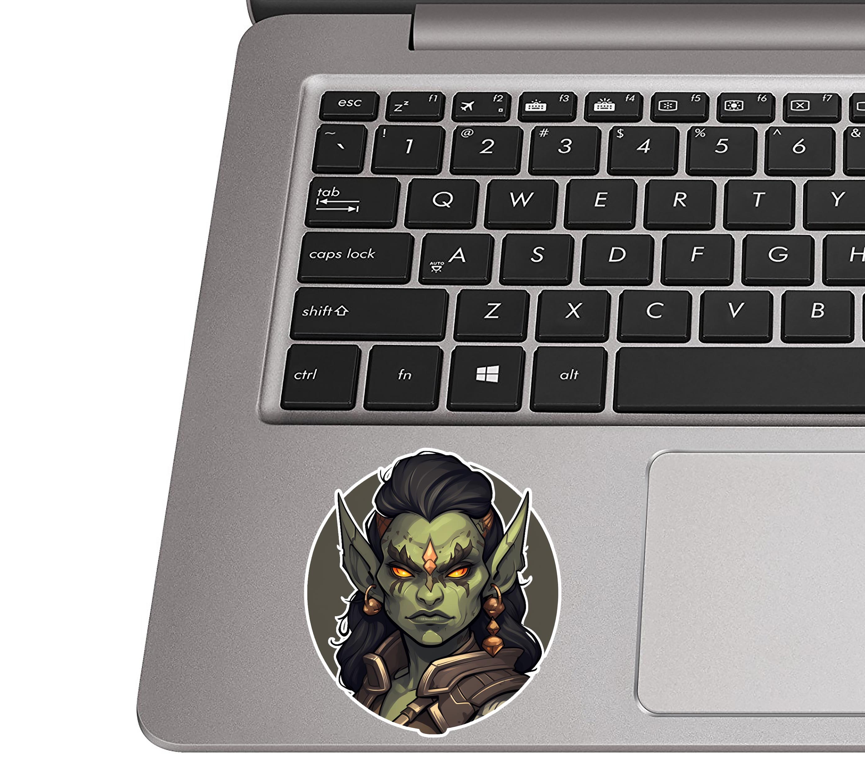 Warrior Queen Female Orc Vinyl Sticker