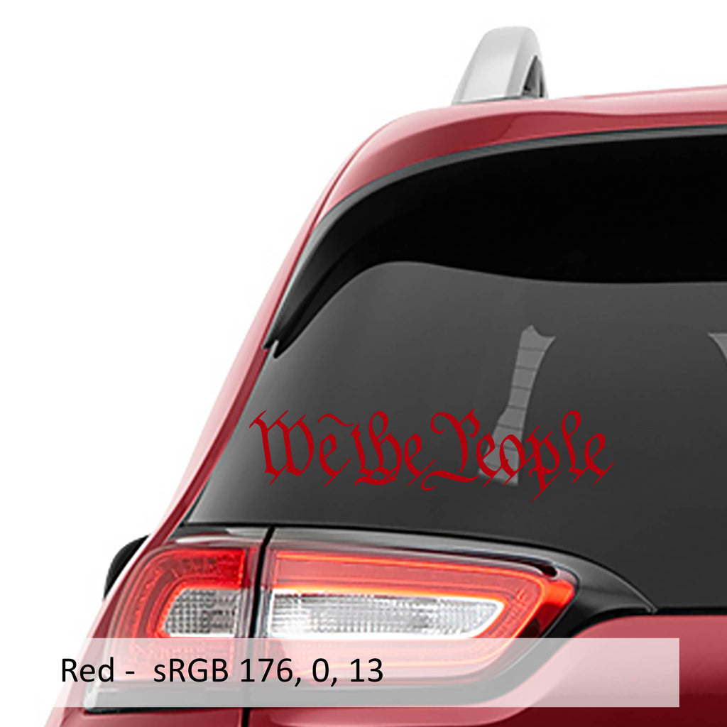 We The People Text Vinyl Decal
