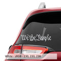 We The People Text Vinyl Decal